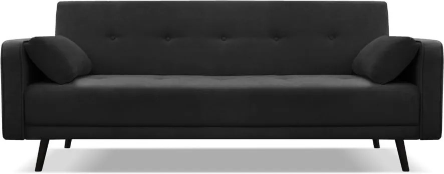 Bristol fekete kinyitható kanapé, 212 cm - Cosmopolitan Design