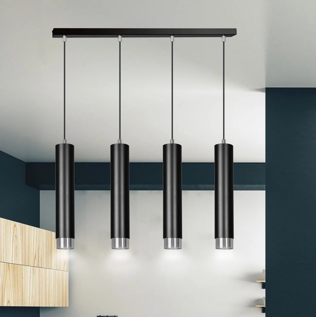 Emibig modern függeszték kibo króm fekete emi643/4