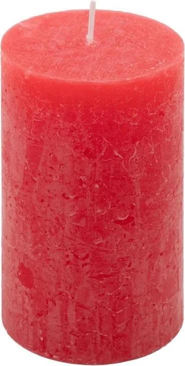 Rusztikus gyertya készlet 11,5 cm Ø 6,8 cm 12 db piros