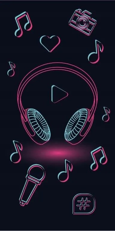 Strandtörölköző 70x140 Fejhallgató A zene világa szívecskés fekete