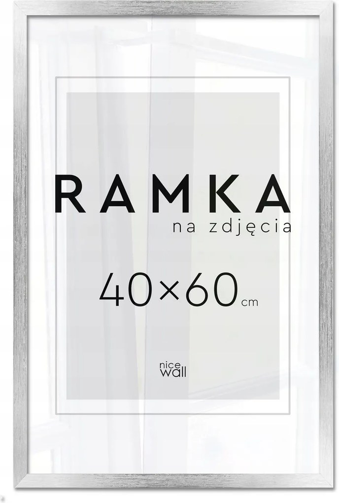 Képkeret 40x60 Képkeret Fotó 60x40 ezüst