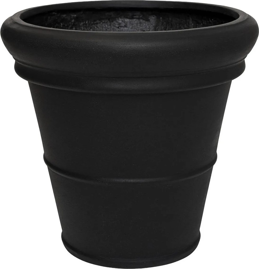 Pottery Pots Bucket Low Classic virágcserép, fekete, több méretben - PotteryPots méret: M - ø 55 cm | m. 48 cm