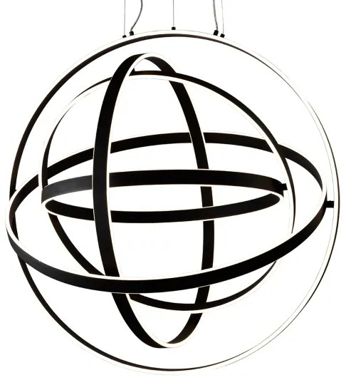 LED Csillár zsinóron COPERNICUS 1xLED/260W/230V fekete