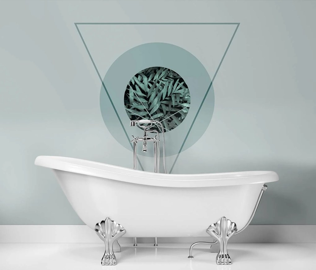 Gario Fotótapéta Levelek és háromszög - Andrea Haase Anyag: Vlies, Méret: 300 x 210 cm