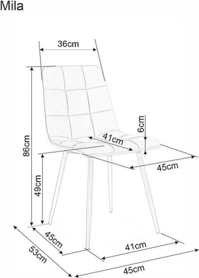 Bézs bársony étkezőszék MILA D
