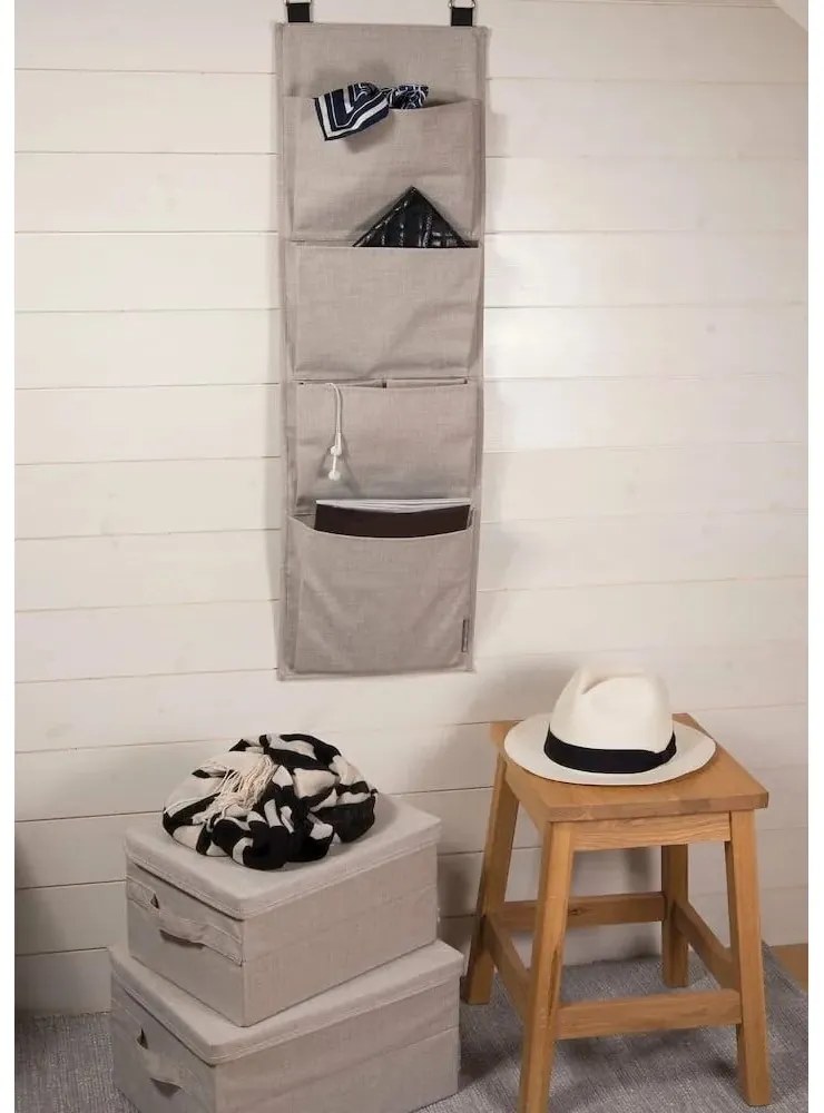 Fekete fedeles textil tárolódoboz 45x34x25 cm Soft Storage – Bigso