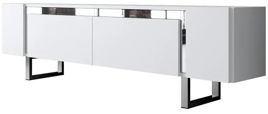 TV szekrény Yildiz - White, Silver