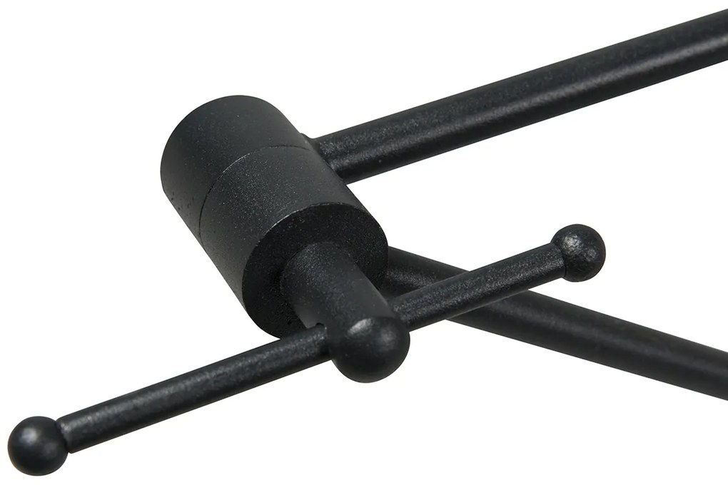 Függőlámpa fekete dupla bársony lámpabúrával, levélmintás, bézs - Blitz