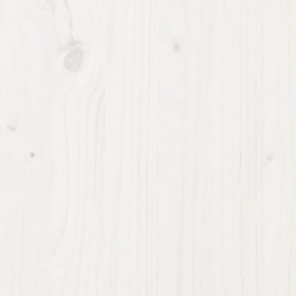 fehér tömör fenyőfa fejtámla polcokkal 200 cm