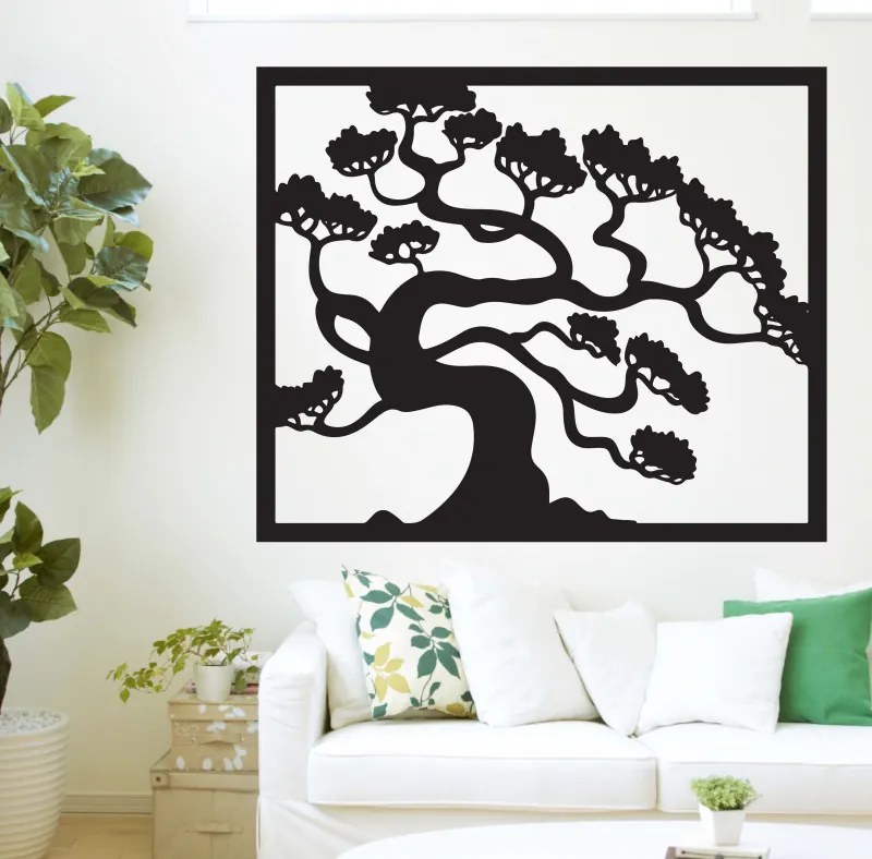 Fából készült kép a falon egy bonsai fa fa rétegelt lemez DRAZSKA