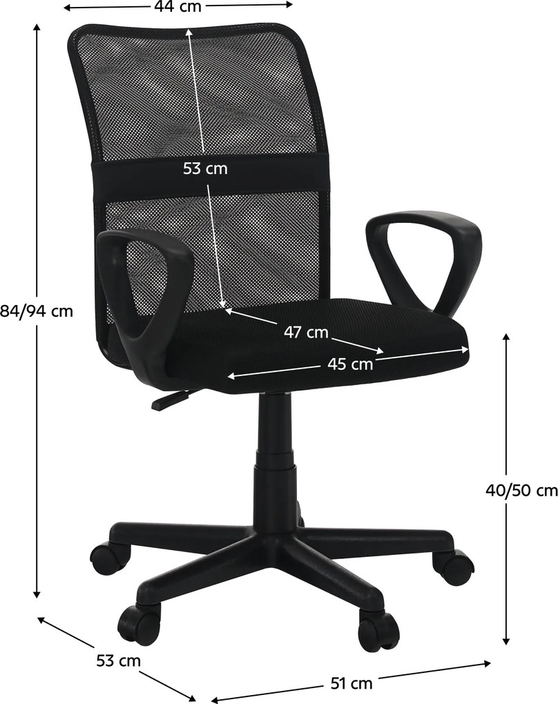 Irodai szék, fekete, REMO 3 NEW