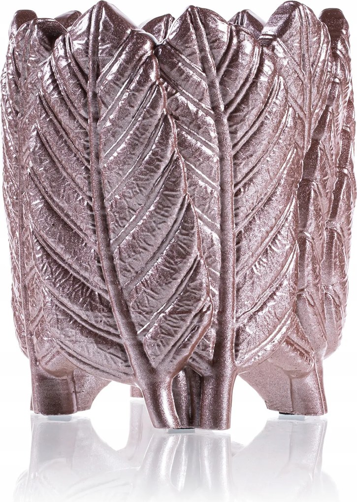 Home of Nature Rose Gold Poli rózsaarany színű virágcserép, 10 cm