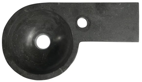 Sapho - Sarok falra szerelhető mosdó BLOK 40x23 cm jobb/antracit