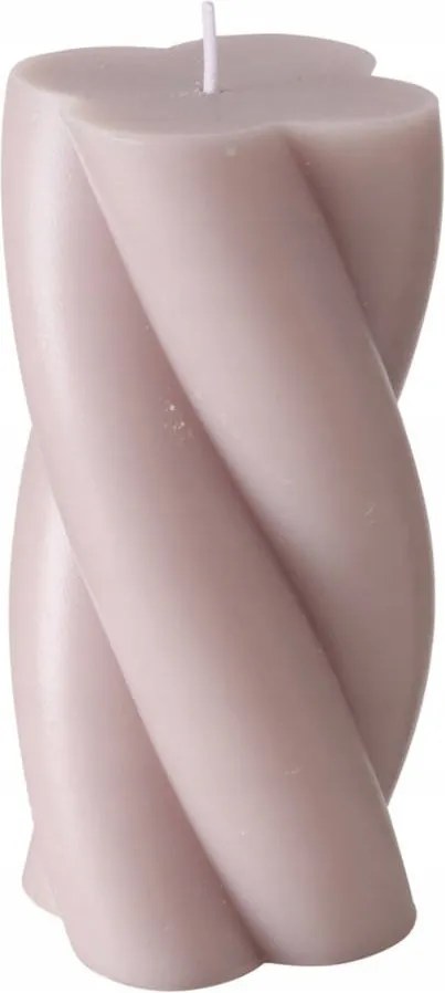 Dekorációs Gyertya bézs 14 cm csavart Gyertya