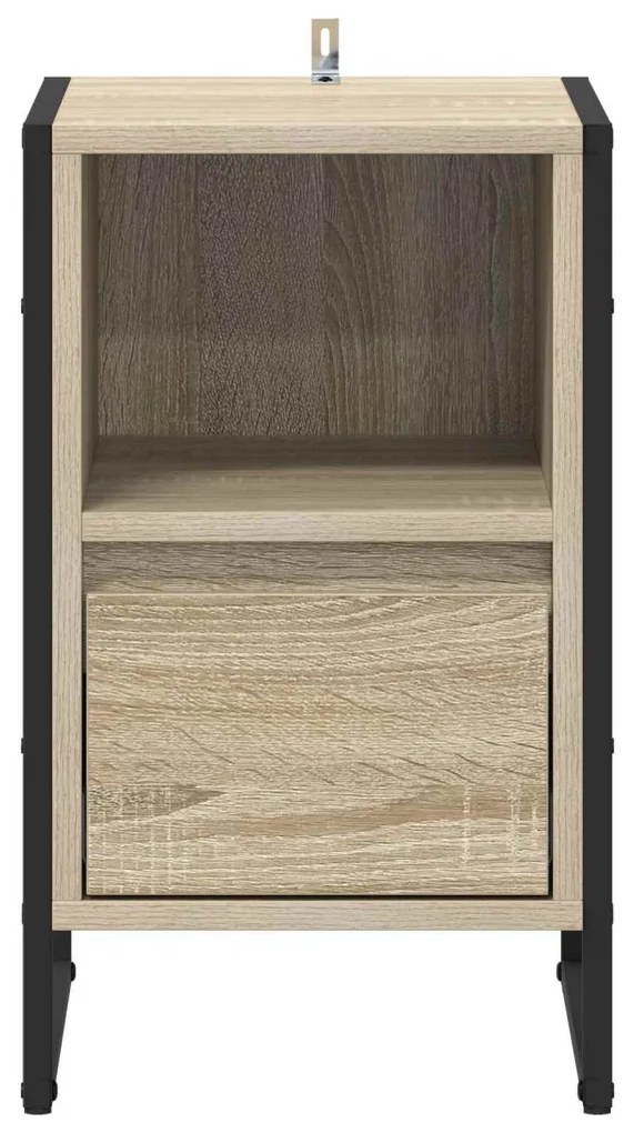 vidaXL Éjjeli asztal fiókkal Sonoma 39,5 x 30 x 50 cm Faanyag