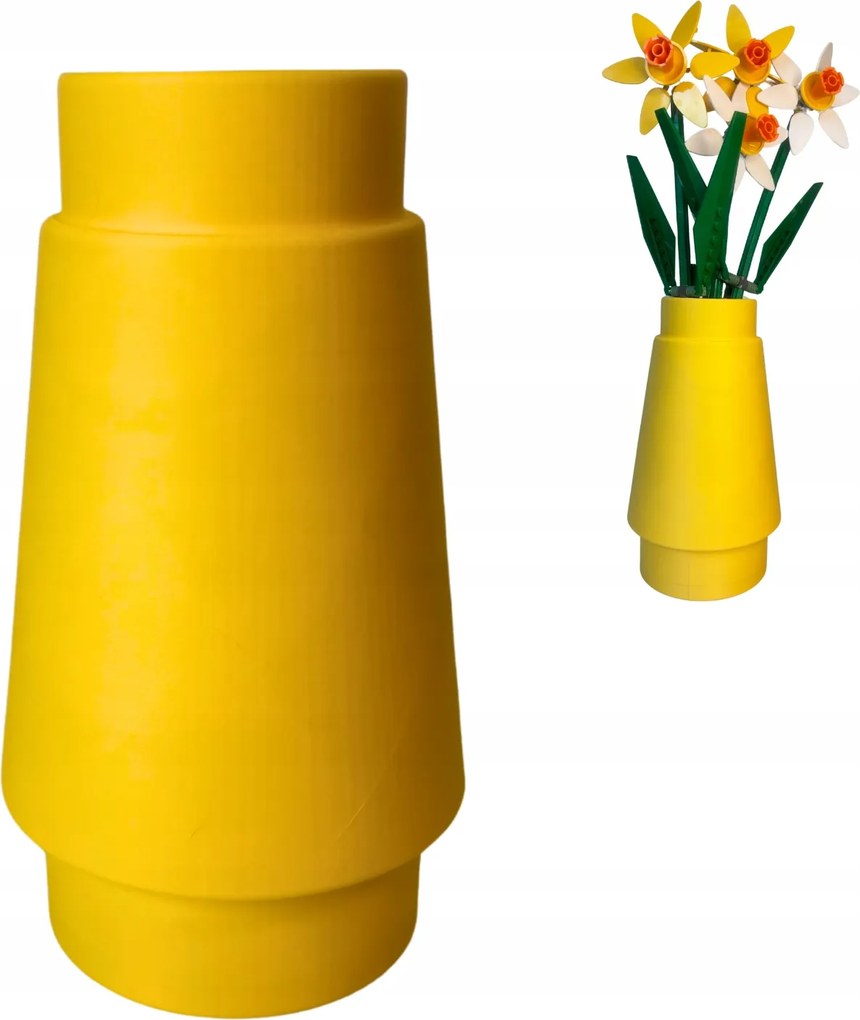 Váza Lego Icons Botanical virágokhoz és füvekhez, Sárga Brick