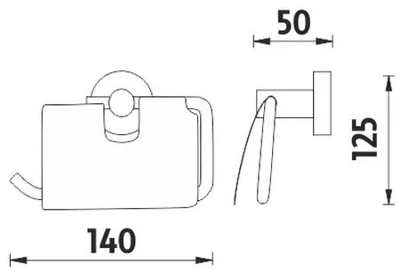 NIMCO UN 13055B-26 - WC-papír tartó UNIX fényezett króm