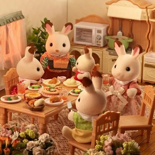 Sylvanian Families "csokoládé" nyúlcsalád, új