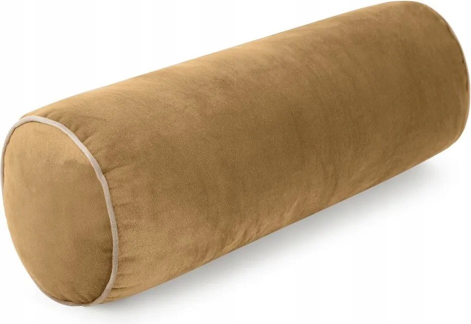 Dekoratív párnahuzat henger GAJA5 15x45 Eurofirany mézszínű szegéllyel