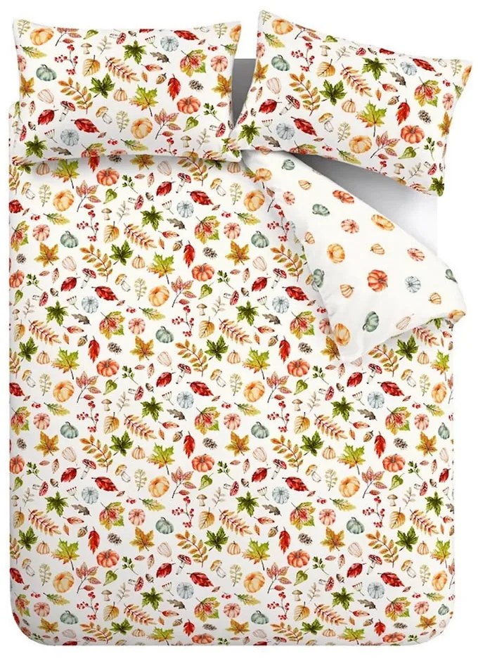 Barna kétszemélyes-hosszabbított ágyneműhuzat 230x220 cm Autumn Pumpkins – Catherine Lansfield