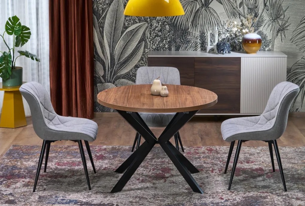 Peroni bővíthető étkezőasztal dió / fekete 100-250 cm