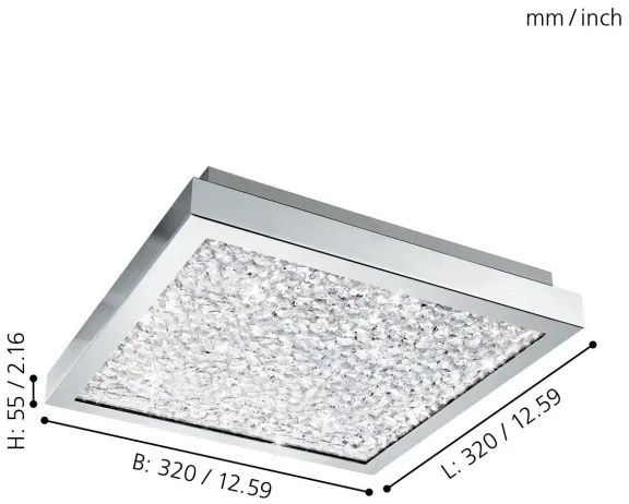 Eglo 32025 - LED Mennyezeti lámpa CARDITO LED/16W/230V