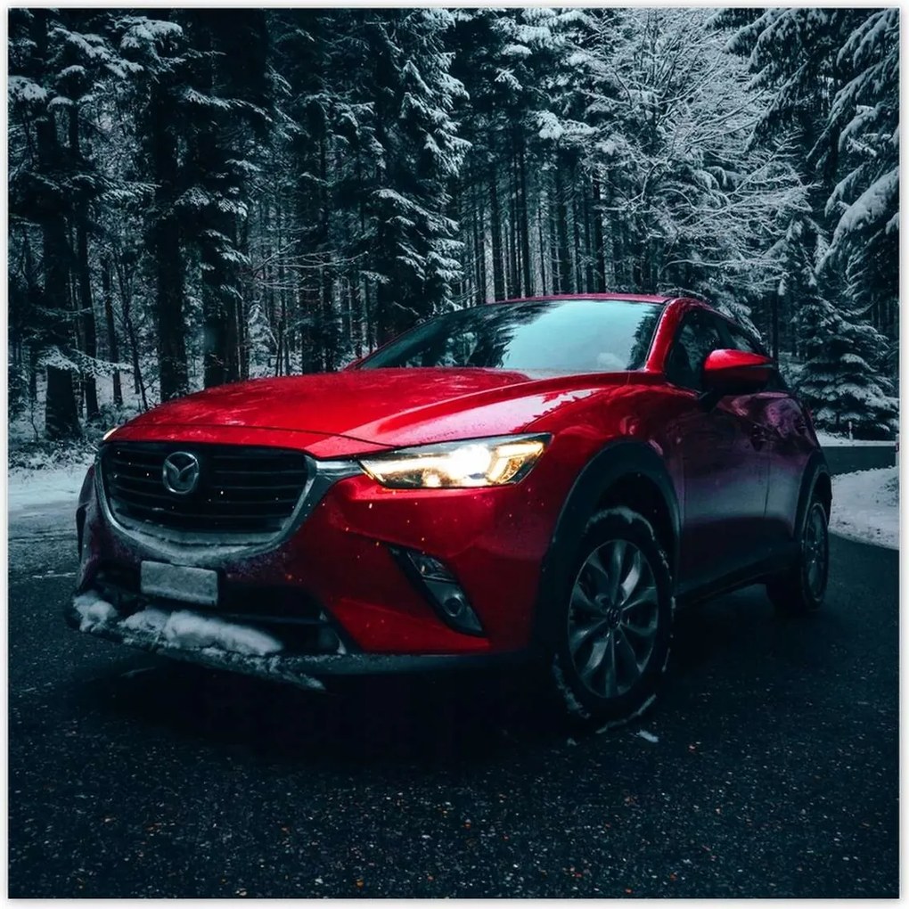 Poszter 70x70 Piros Mazda Autó