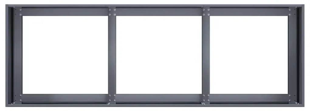 antracit színű, hidegen hengerelt acél virágláda 120 x 40 x 40 cm