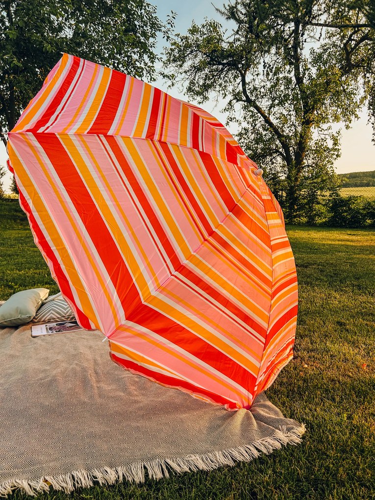 Piros-narancssárga napernyő SUNBEAM 180 cm
