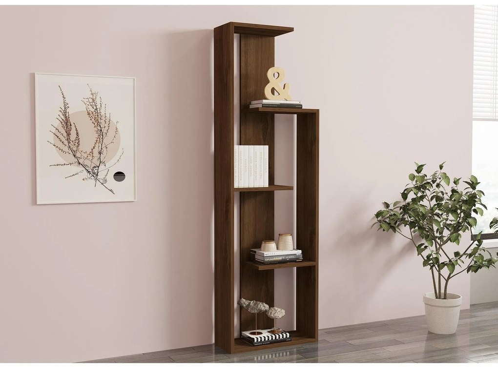 Könyvespolc Wand 160x50x19,6 cm - Walnut