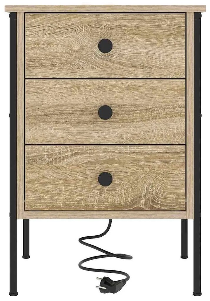 Éjjeli Szekrények 2 pcs sonoma tölgy 42 x 41 x 61 cm Faanyag