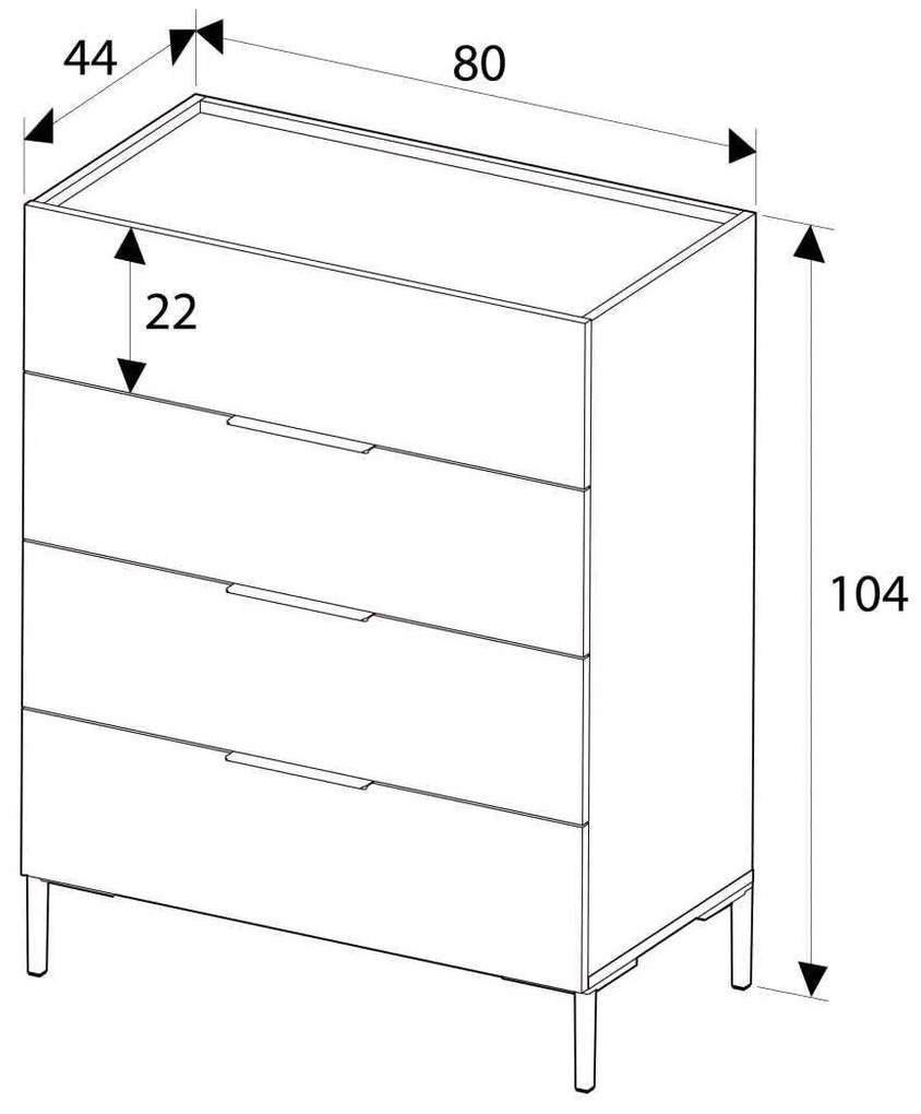 Komód Seraphina 3 (fehér) . 1109359
