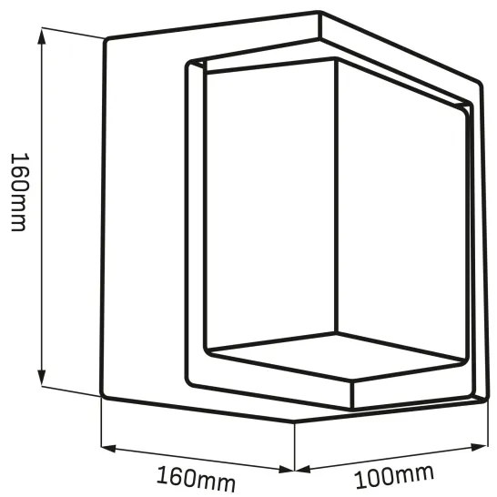 LED Kültéri fali lámpa ESSEN LED/12W/230V IP44 fekete