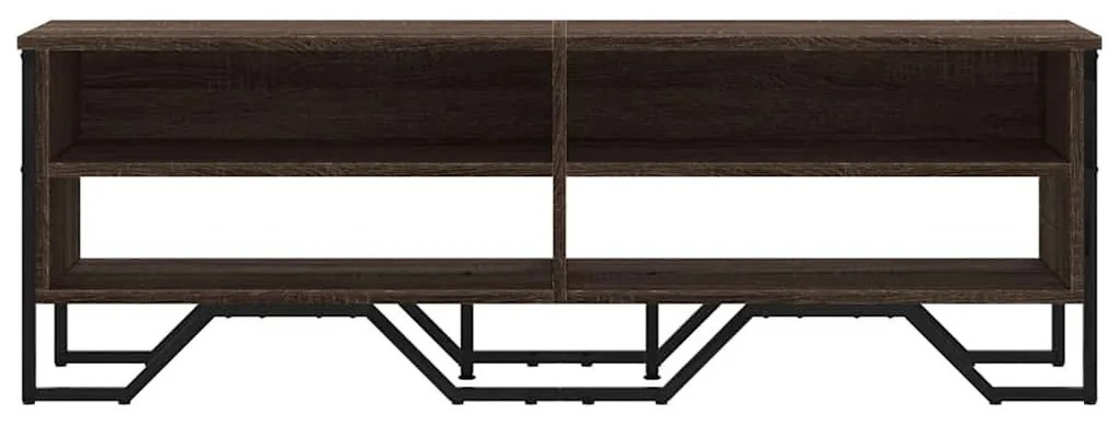 barna tölgy színű szerelt fa TV-szekrény 122 x 34 x 41 cm