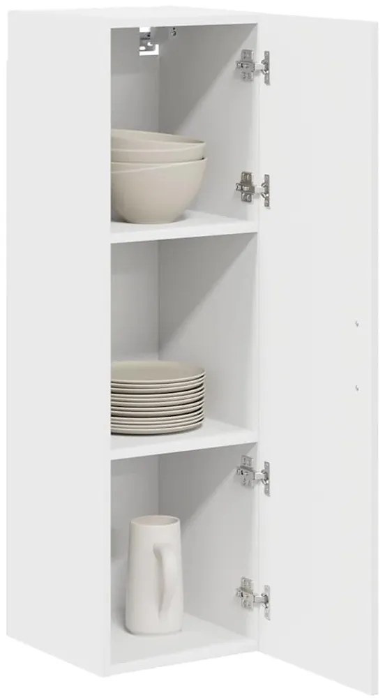 Fali konyhaszekrény polcokkal Fehér 30 x 31 x 100 cm Faanyag