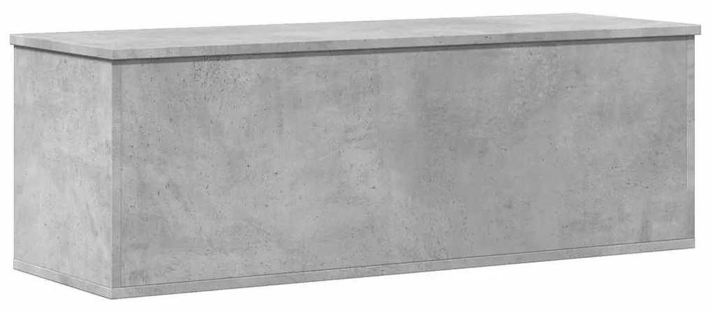 betonszürke szerelt fa tárolóláda 102 x 35 x 35 cm