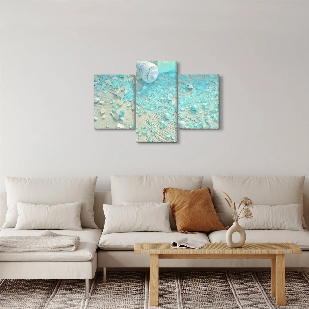 Kép - Tengerparti hangulat türkiz árnyalatokban (90x60 cm)