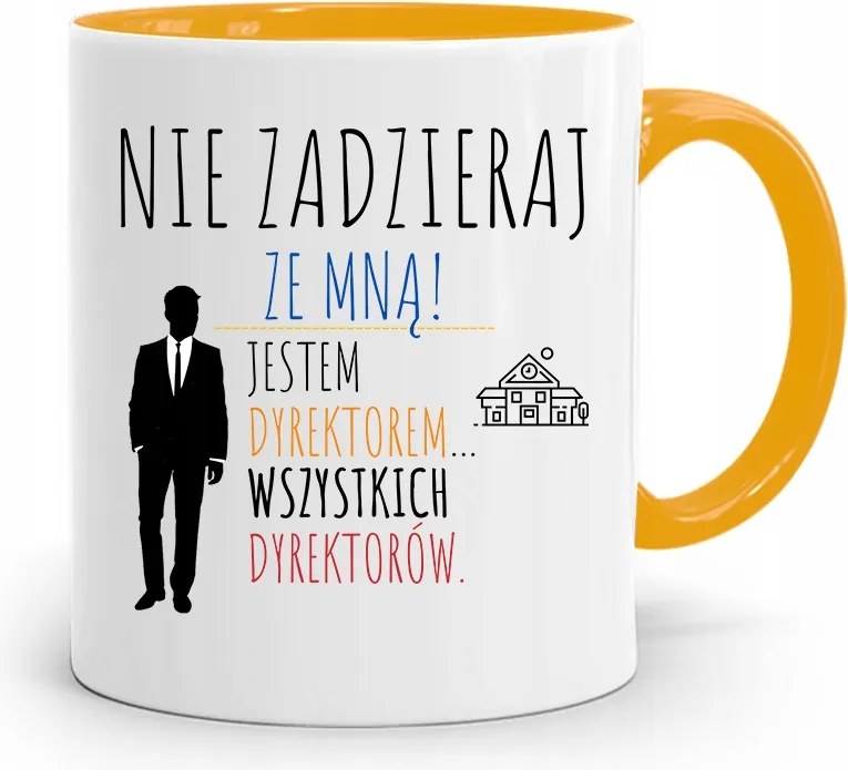 Az Igazgatónak Sárga Bögre Ne Szórakozz Velem fényképes nyomtatással