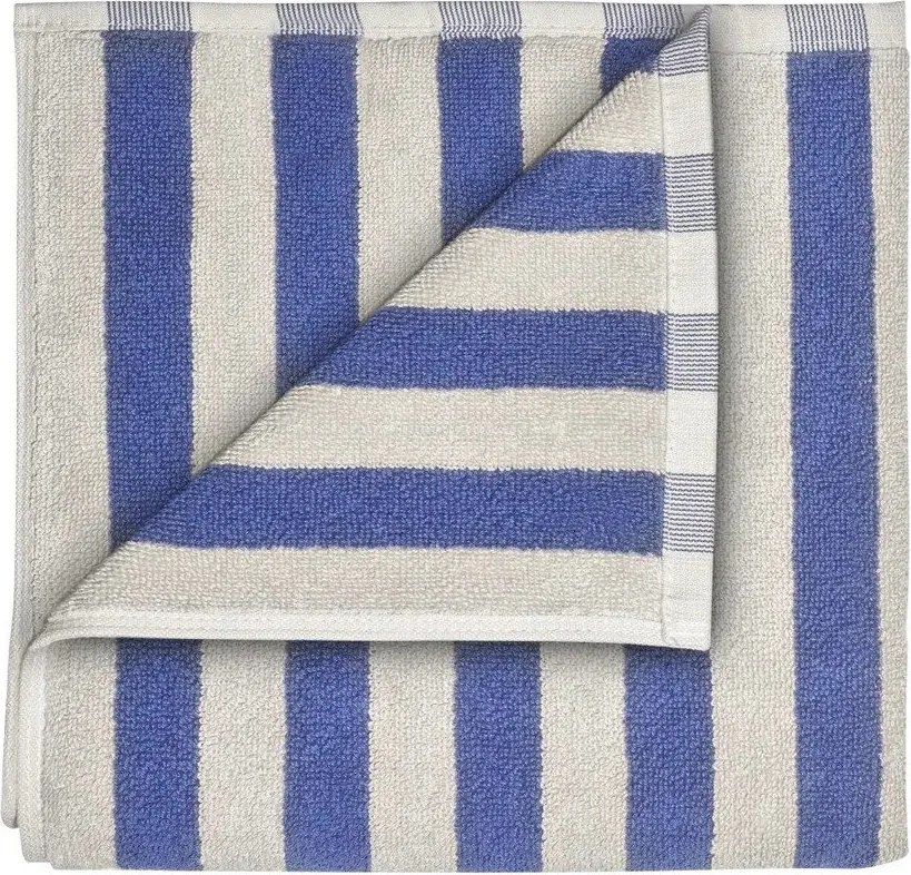 Kék-krémszínű frottír bio pamut törölköző szett 2 db-os 30x50 cm Arto – Blomus