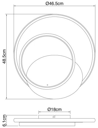 Globo 48438-36 - LED Dimmelhető mennyezeti lámpa RODAN LED/36W/230V + távirányító