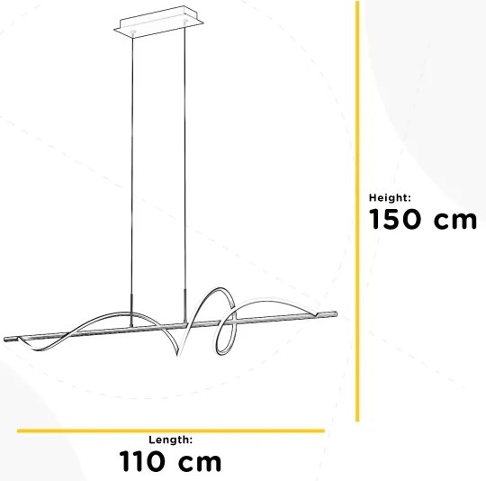 ONLI - LED Csillár zsinóron TWIST LED/30W/230V 4000K fekete