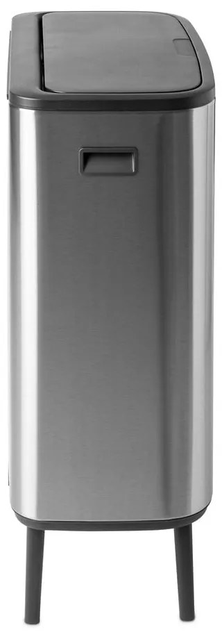 Matt ezüstszínű acél érintésre nyíló szelektív szemetes 60 l Bo Touch Bin Hi – Brabantia
