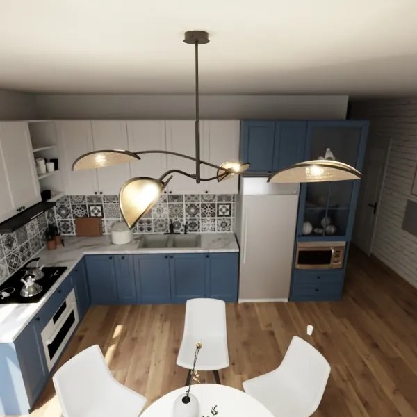 Csillár rúdon LOTUS 4xE14/10W/230V fekete/bézs