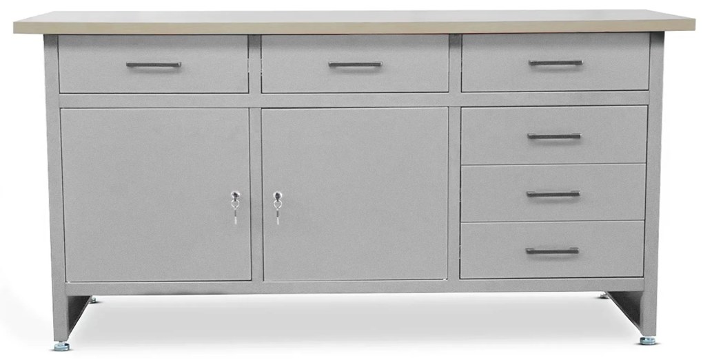 HENRY munkapad, 1700 x 850 x 600 mm, szürke