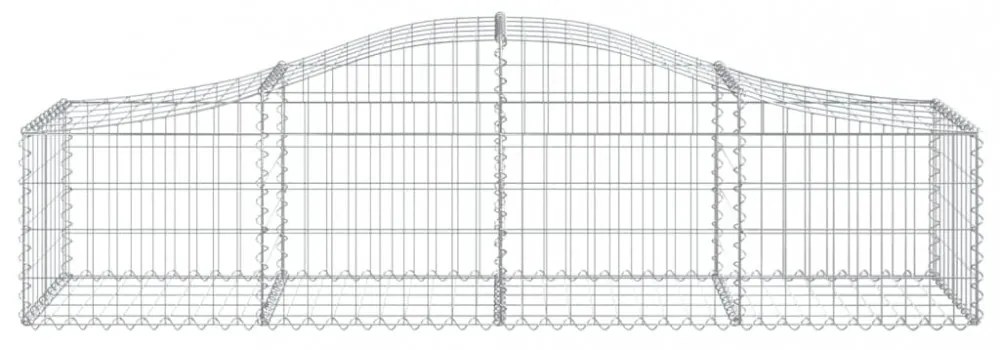 25 db íves horganyzott vas gabion kosár 200x50x40/60 cm