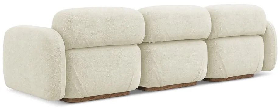 Krémszínű buklé moduláris kanapé 270 cm Ailani – Makamii