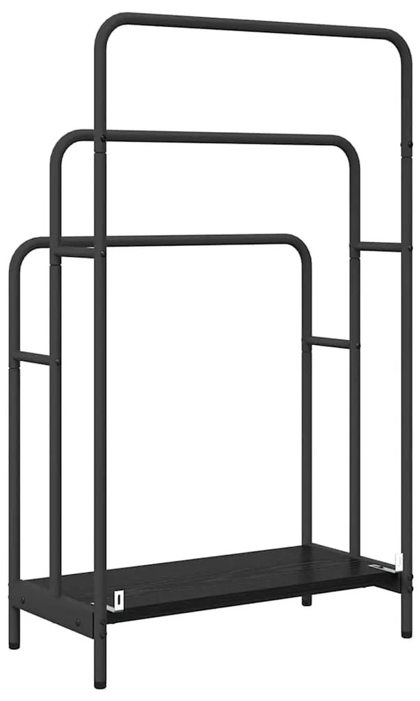 Ruhaszárító polcokkal Musta tammi 60 x 30 x 100.5 cm Faanyag