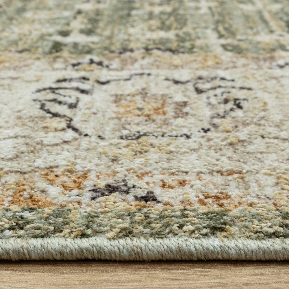 Zöld-bézs kézi szövésű futószőnyeg 67x240 cm Heriz Ornate – Asiatic Carpets