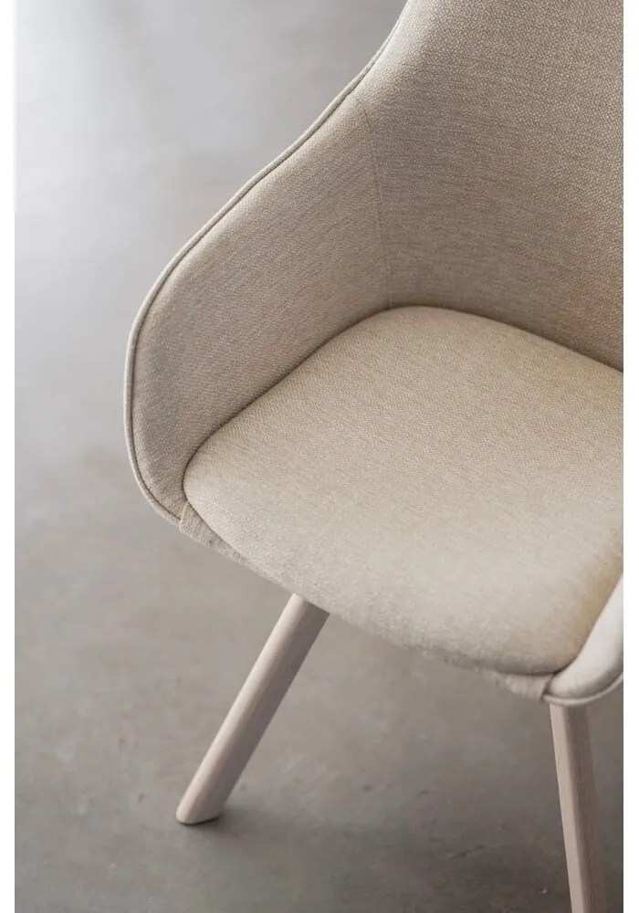 Bézs kárpitozott étkezőfotel szett 2 db-os Alison – Rowico