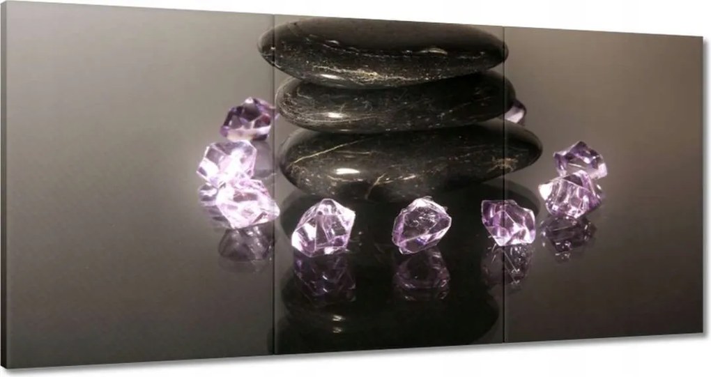 Vászonkép 180x90 Lila kristályok